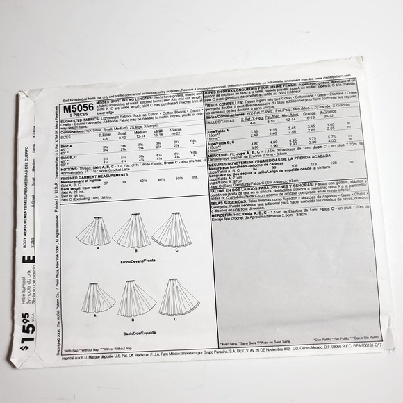 Y2k Midi Maxi Skirt Pattern - Picture 4 of 5